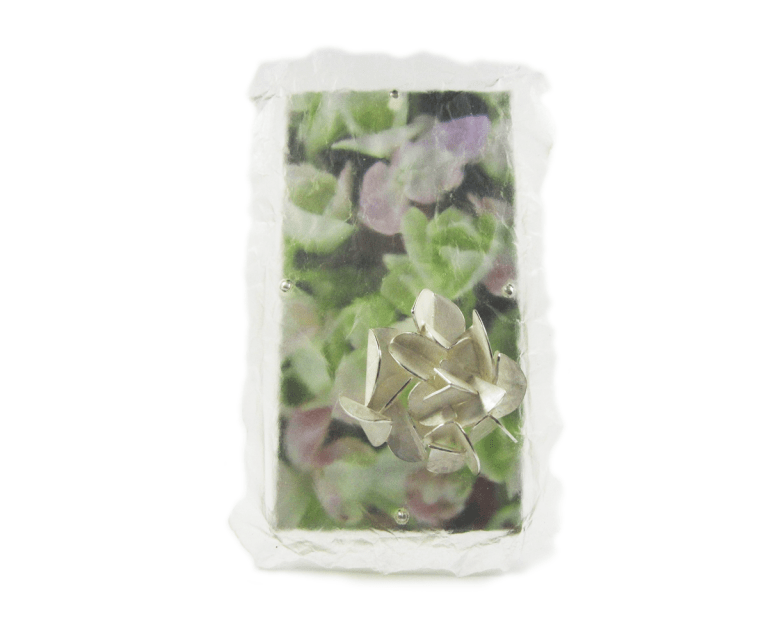 Claudia Steiner_Gioielli in Fermento 2015_brooch_Wine-and-blossom,-sterling-silver,-photo,-crystalresin,-woodsheet