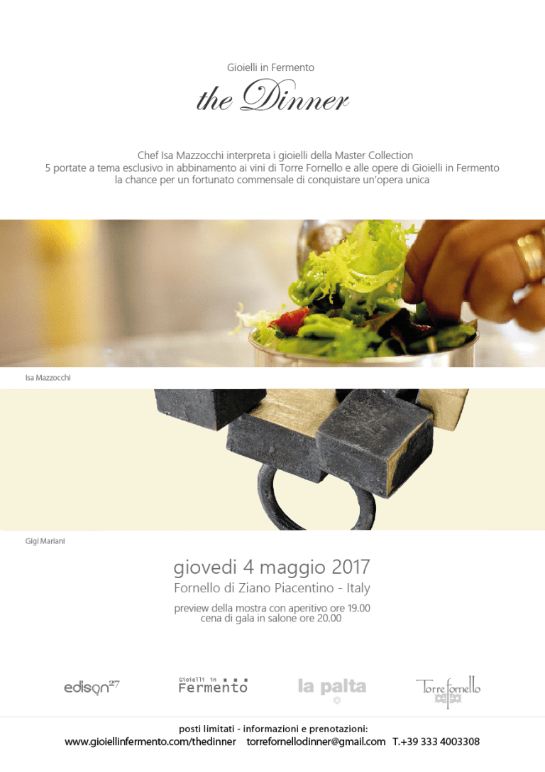 Gioielli in Fermento 2017 The Dinner