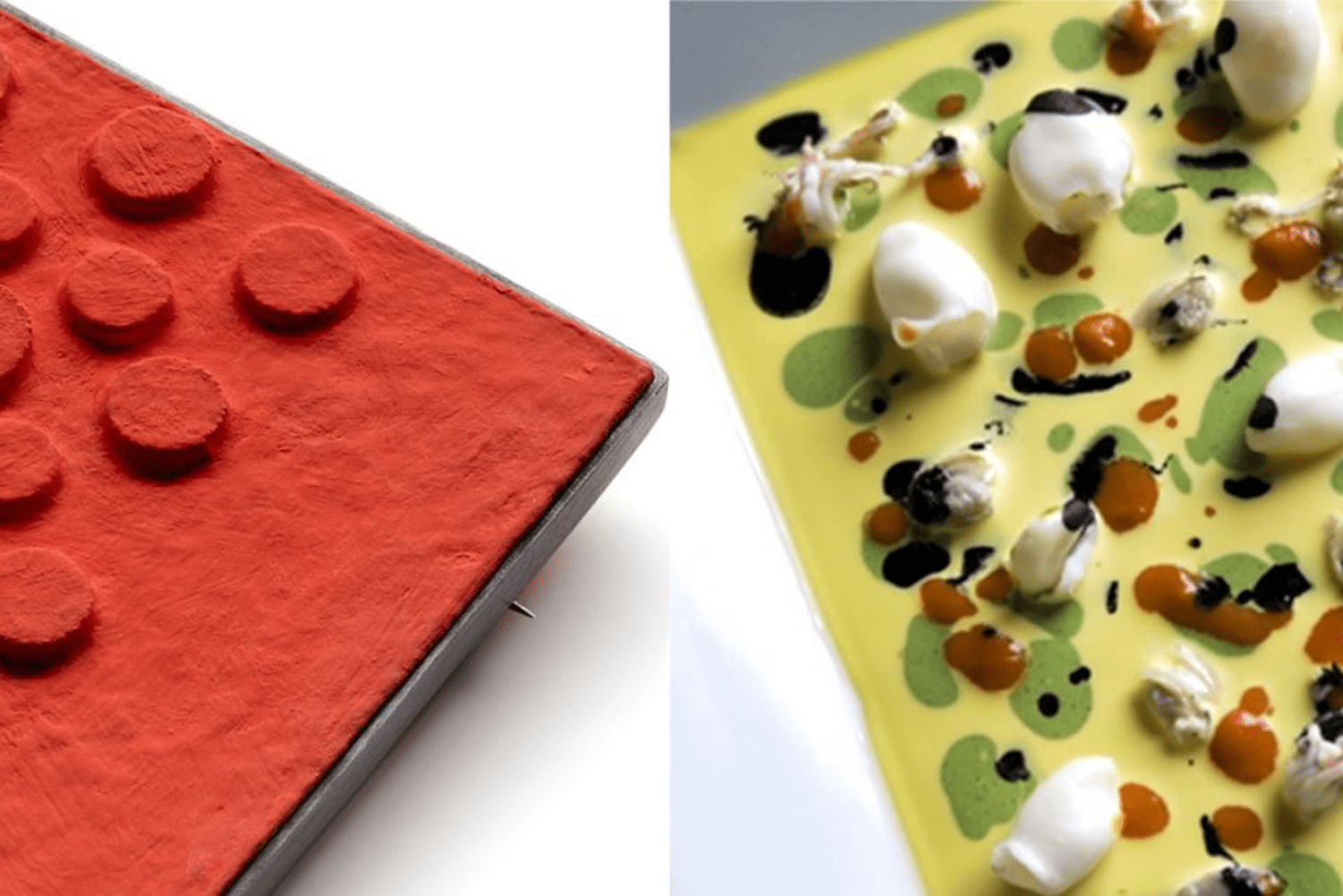 Opera - Corrado De Meo Red brooch (spilla) e Gualtiero Marchesi Dripping di pesce